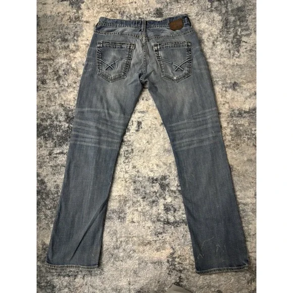 BKE Carter‎ Straight Size 30S Mens Distressed Denim Blue Jeans 31" Inseam Buckle - Picture 4 of 16